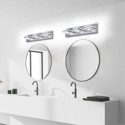 3-Light Chrome Bathroom Vanity Light, Dimmable LED - view 3