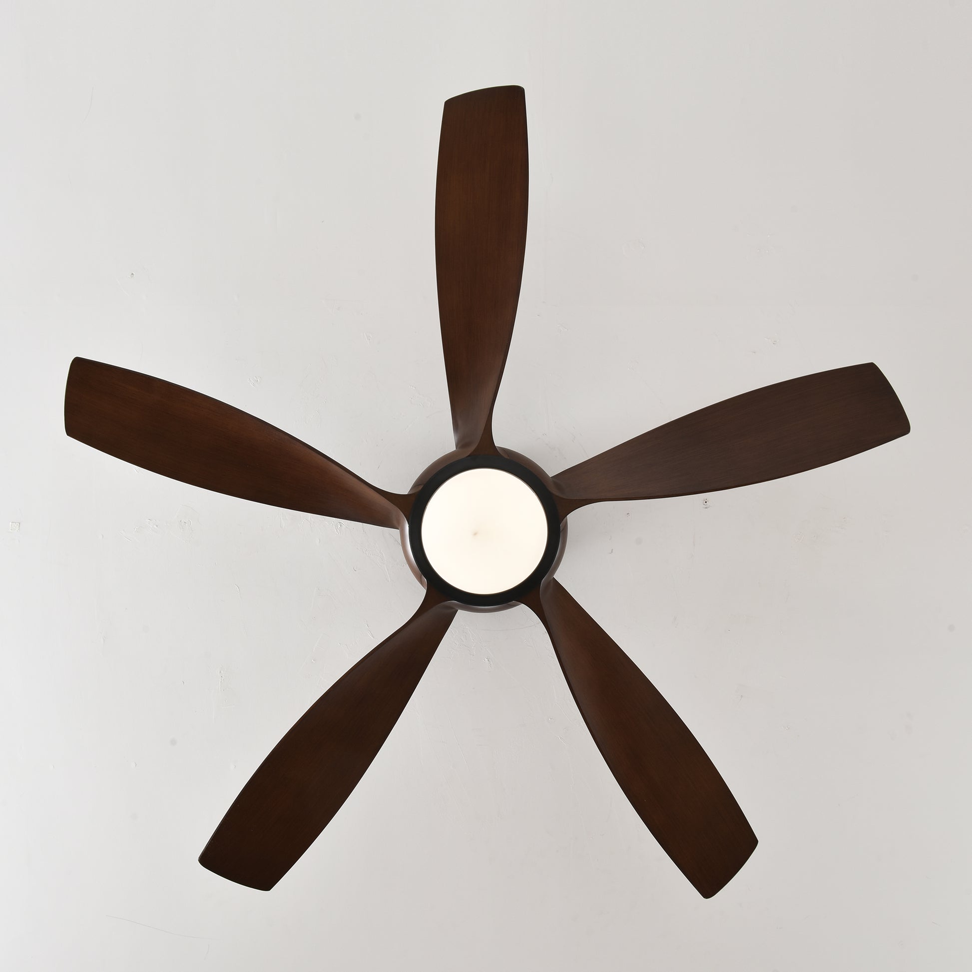 56" Matte Black & Wood Ceiling Fan with Remote - view 21