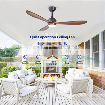 52" Black Reversible Ceiling Fan with Light - view 12