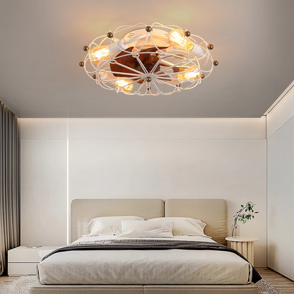 White Metal Fan Light