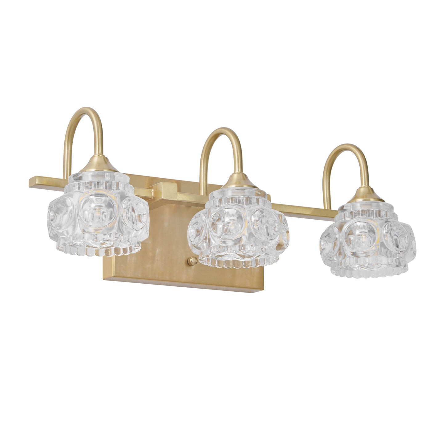 17" 3-Light Gold Crystal Vanity Wall Light - view 8
