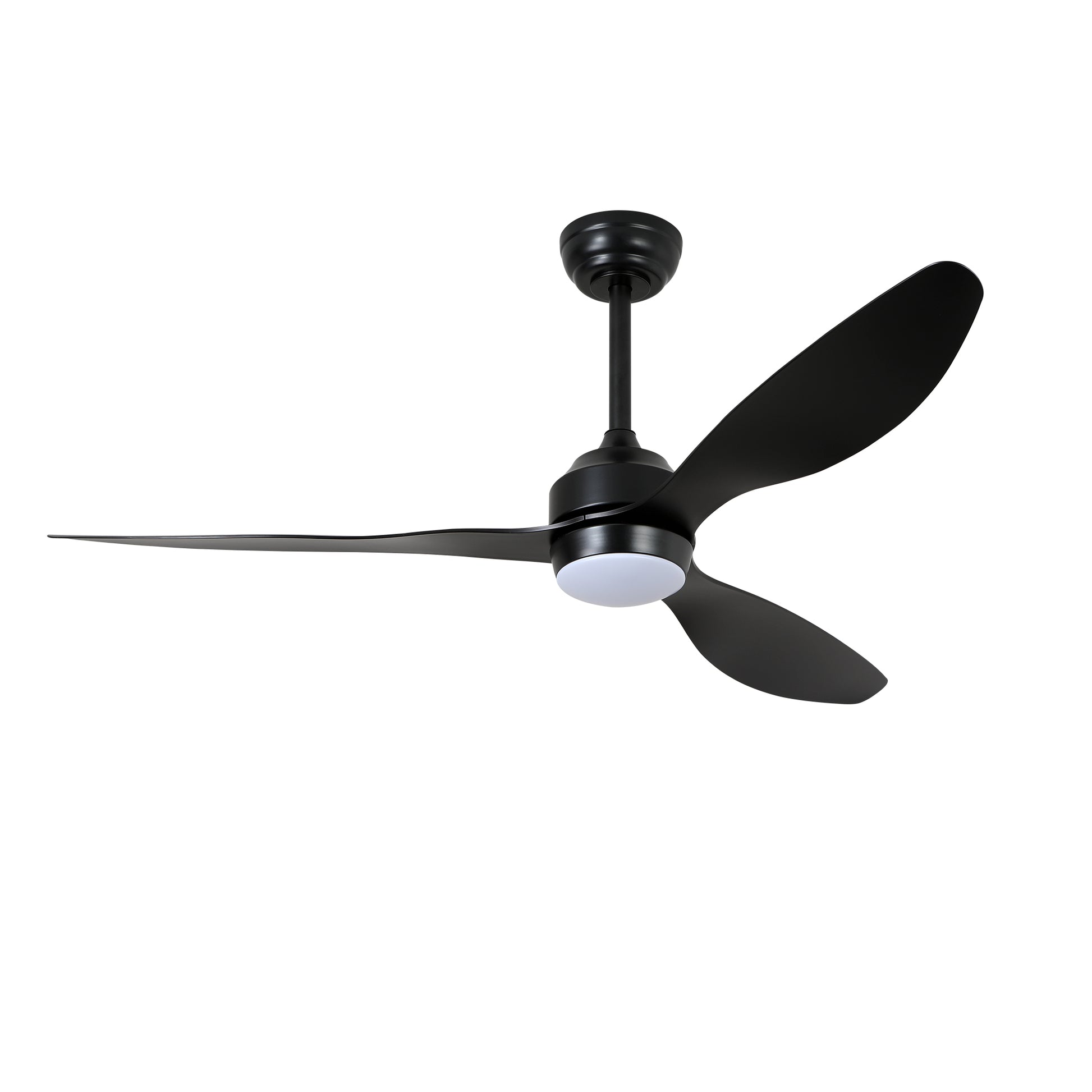 52" Matte Black 3-Blade Ceiling Fan with Light - view 20