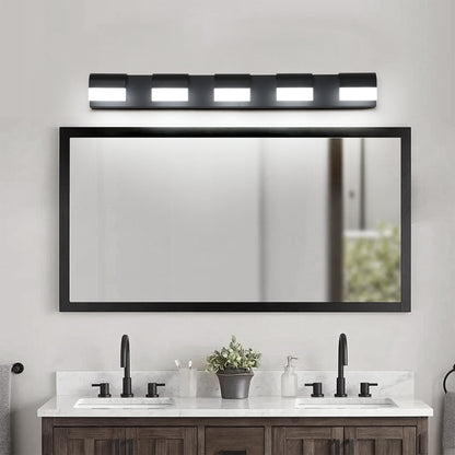 5-Light Modern Black LED Vanity Light