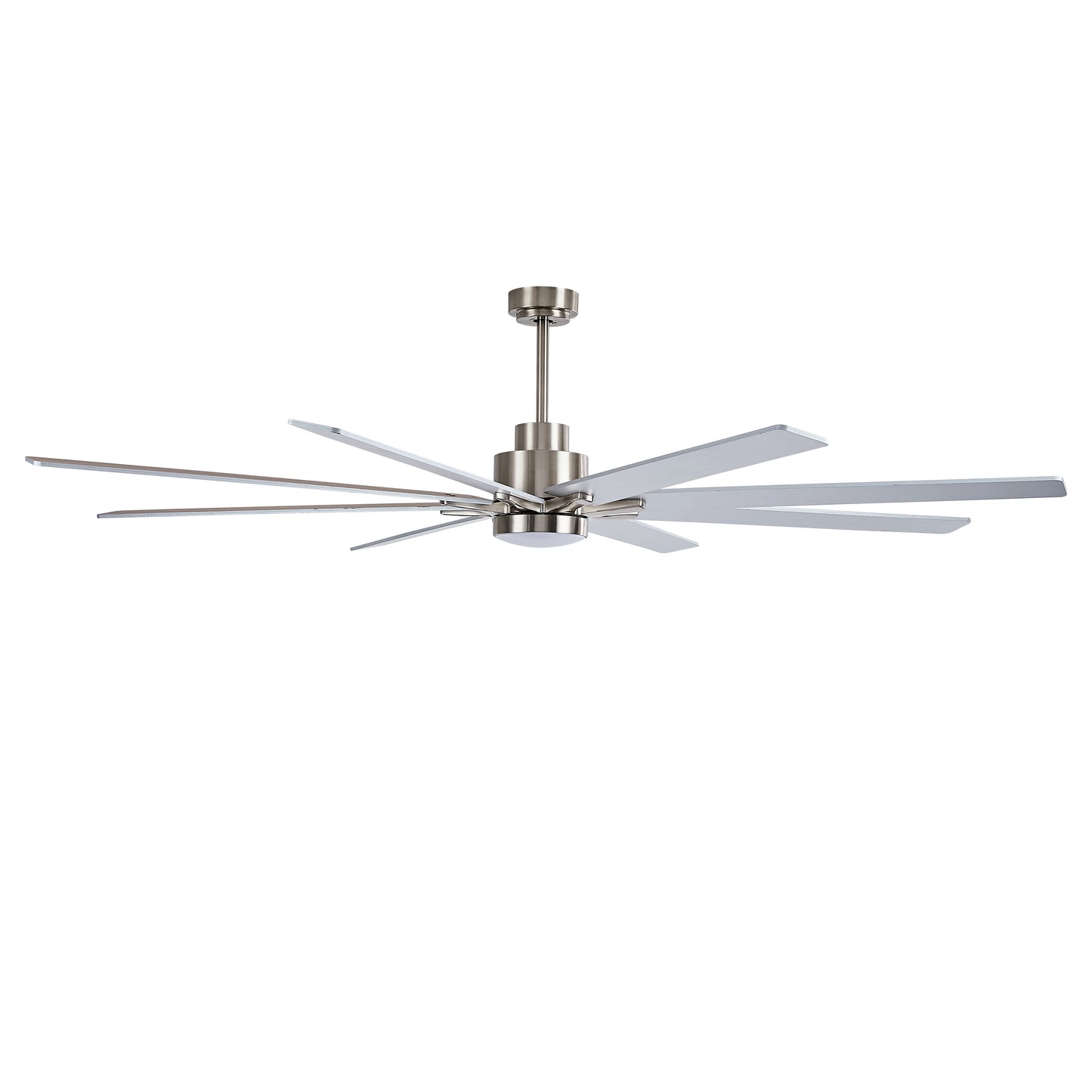 84" Nickel 8-Blade Ceiling Fan with Dimmable LED - view 22