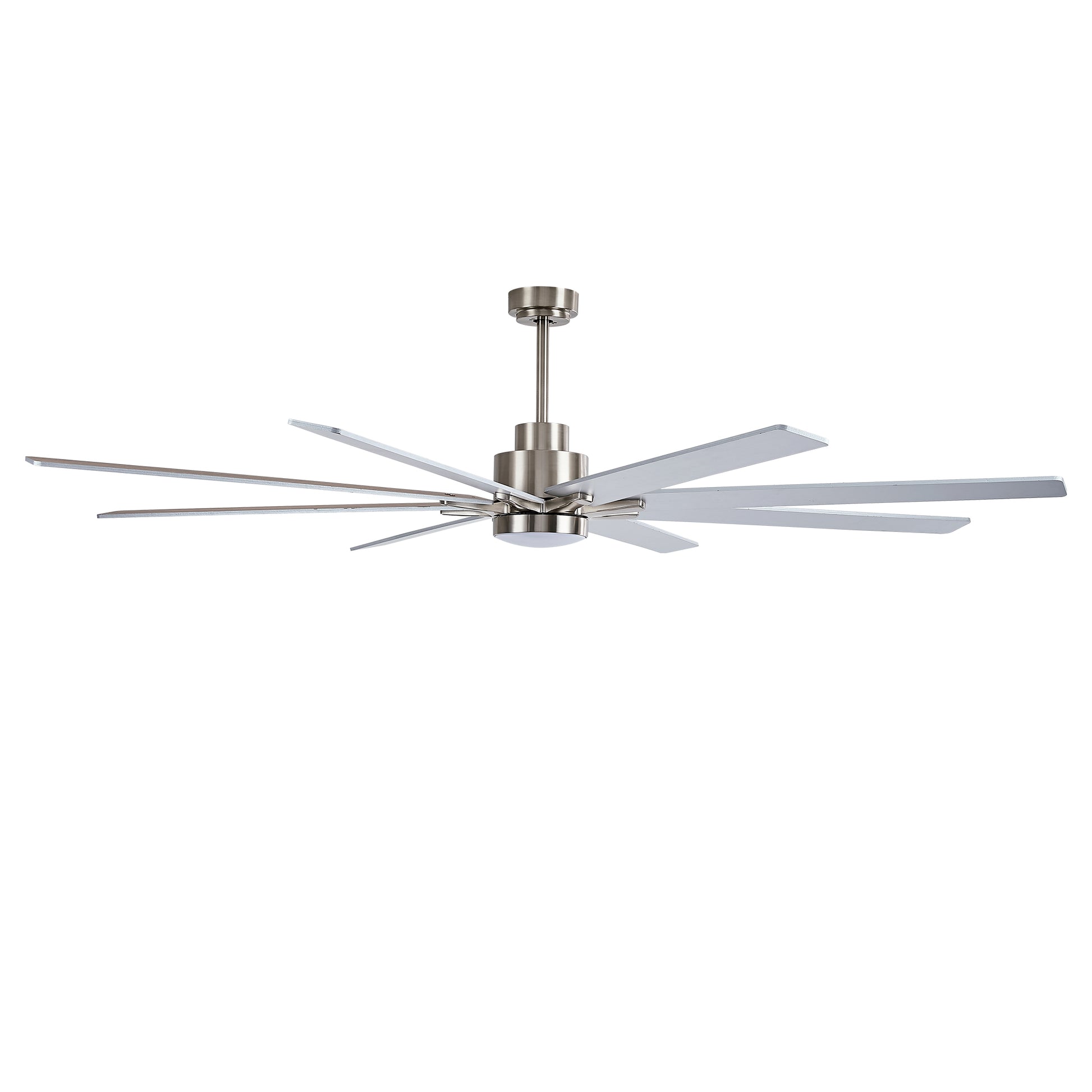 84" Nickel 8-Blade Ceiling Fan with Dimmable LED - view 22