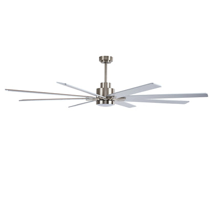 84" Nickel 8-Blade Ceiling Fan with Dimmable LED - view 22
