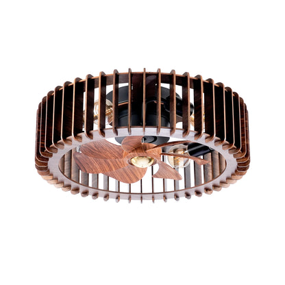20" Wood Flush Mount Ceiling Fan with Remote - view 17