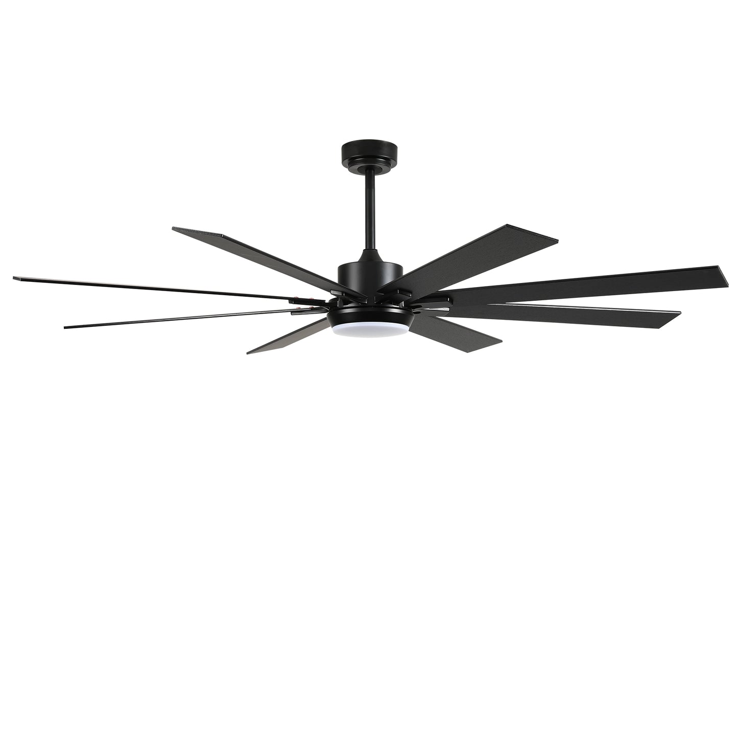 72" Matte Black 8-Blade Ceiling Fan with Dimmable LED - view 22