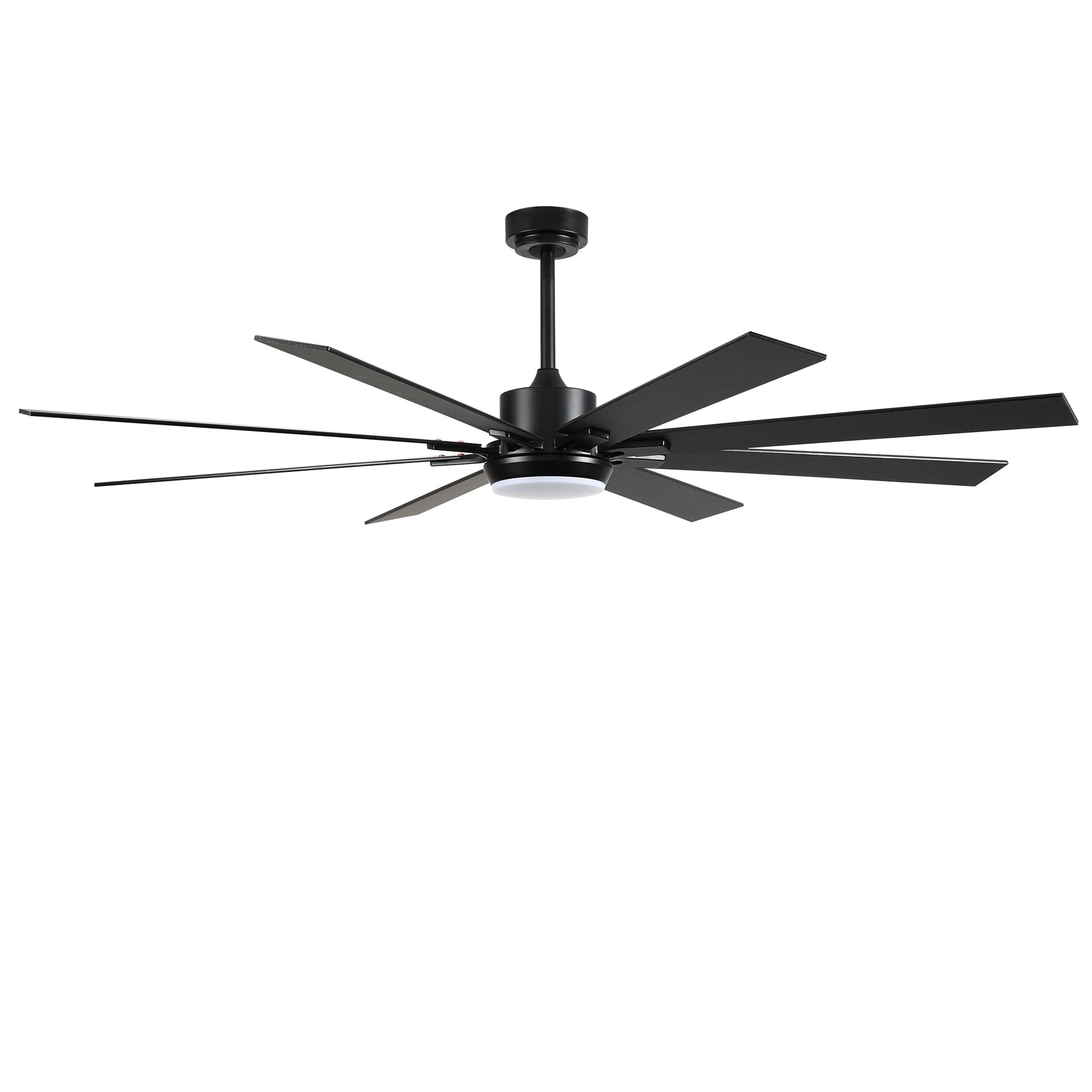 72" Matte Black 8-Blade Ceiling Fan with Dimmable LED - view 22