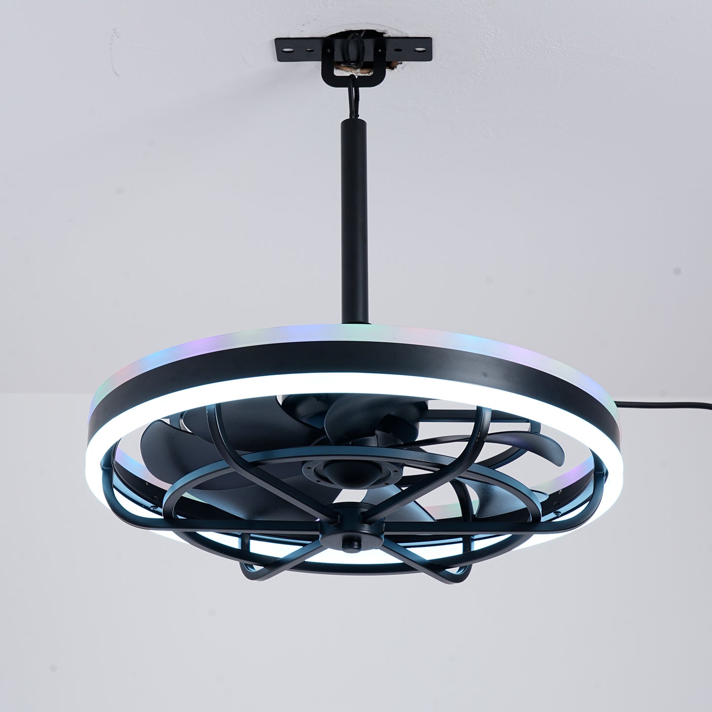 Matte Black Indoor Outdoor Ceiling Fan with Dimmable LED - view 20