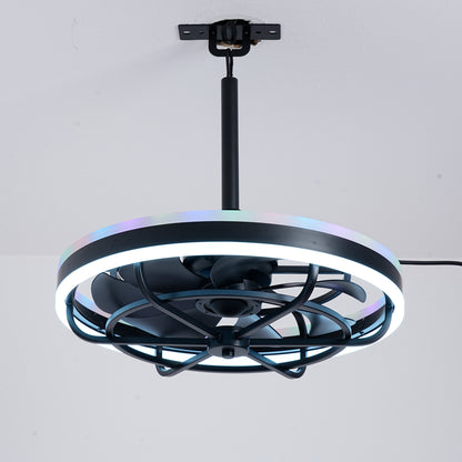 Matte Black Indoor Outdoor Ceiling Fan with Dimmable LED - view 20