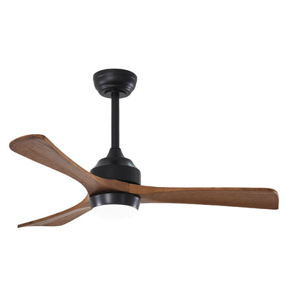 42" Matte Black Solid Wood 3-Blade Ceiling Fan - view 18