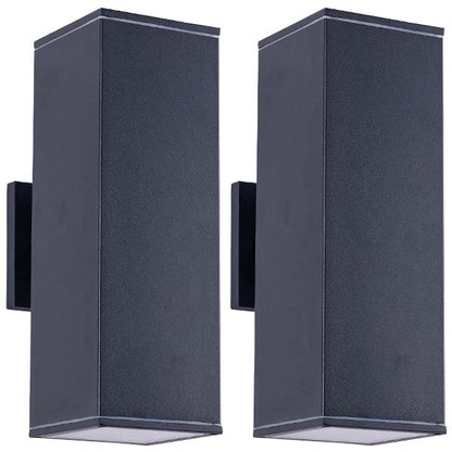 14" Matte Black Outdoor Porch Wall Light, Set of 2 - view 10