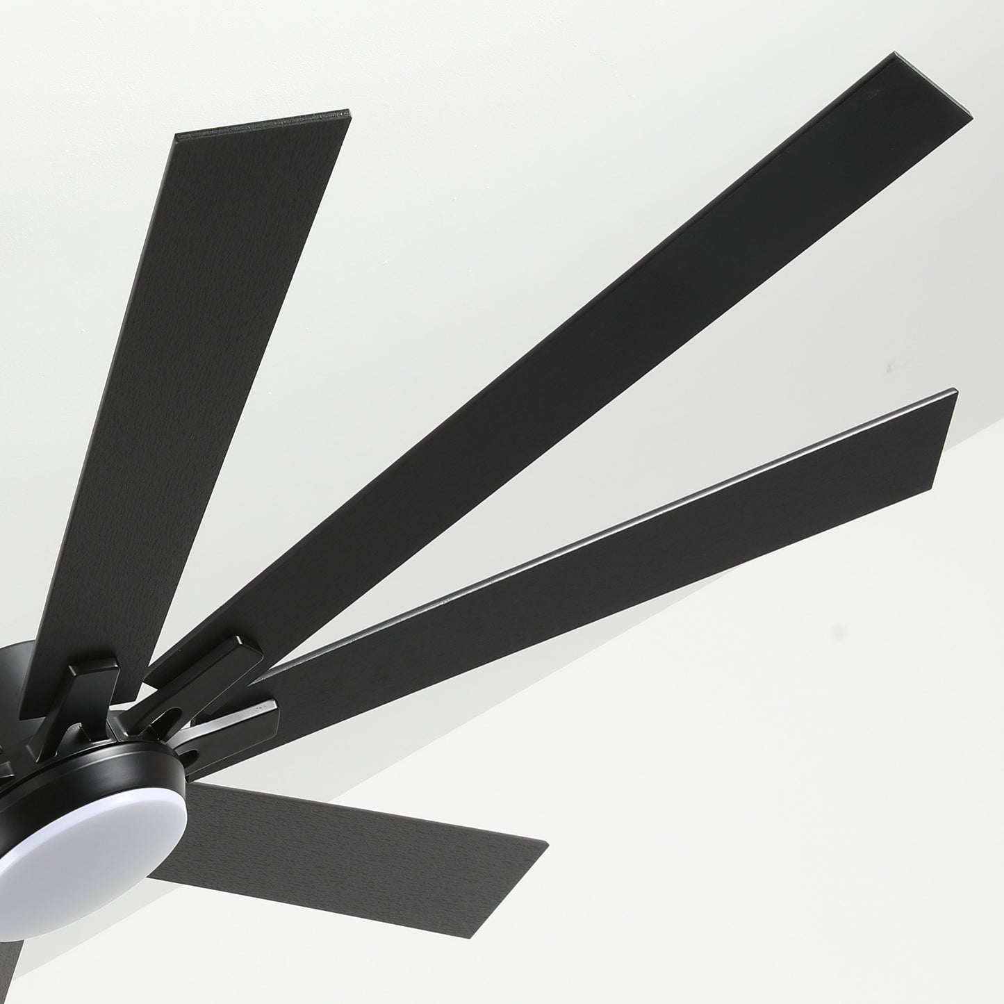 72" Matte Black 8-Blade Ceiling Fan with Dimmable LED - view 19