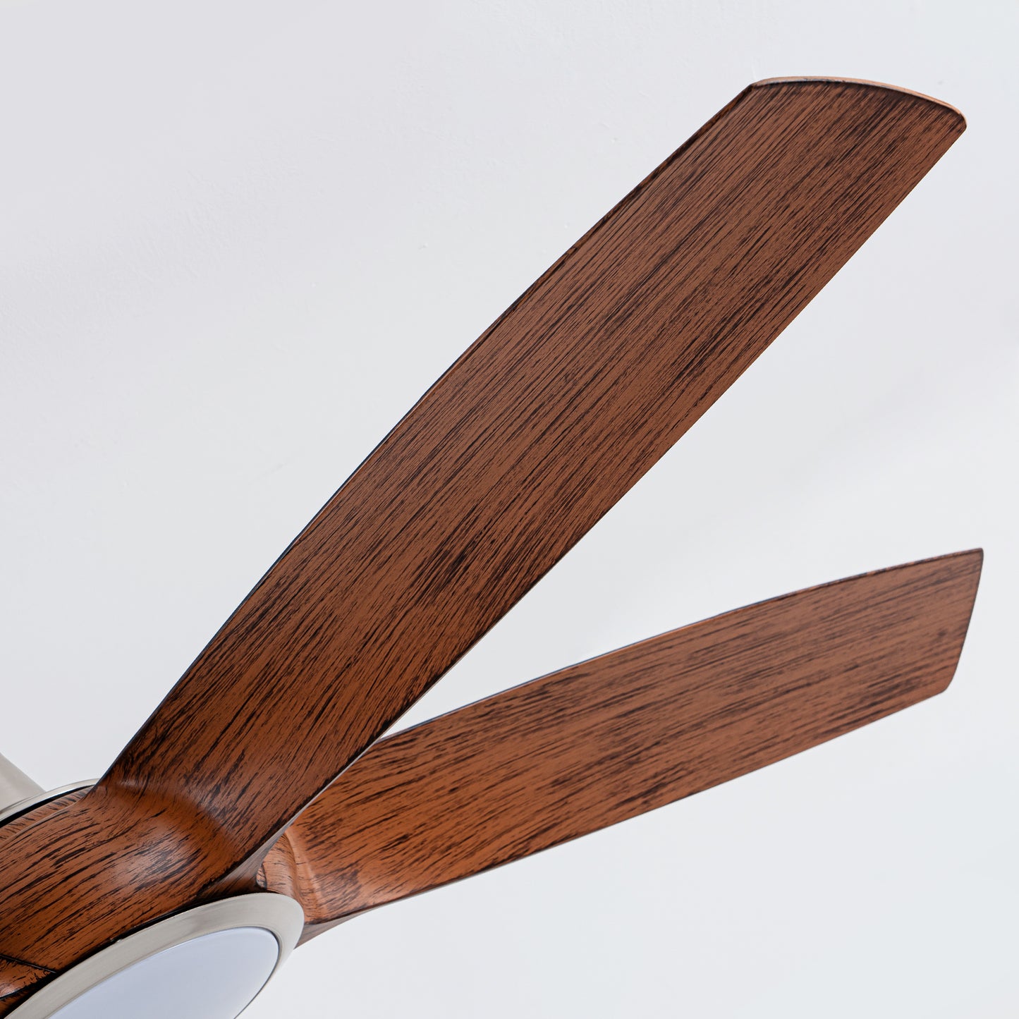 56" Nickel & Wood 5-Blade Ceiling Fan with Remote - view 16