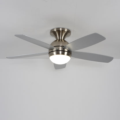 52" Satin Nickel Plywood Blade Ceiling Fan with Remote - view 15