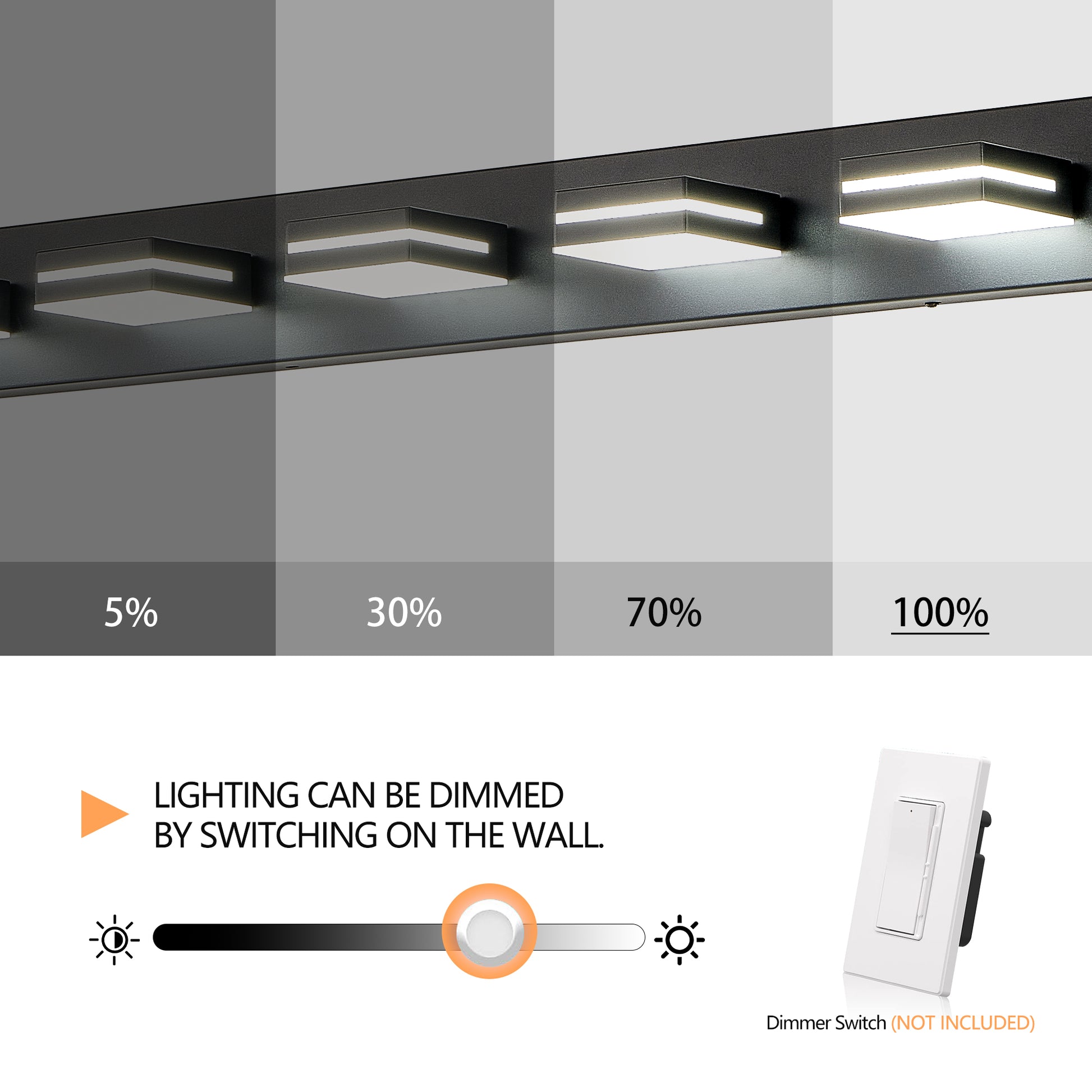 6-Light Black Minimalist LED Vanity Light - view 8