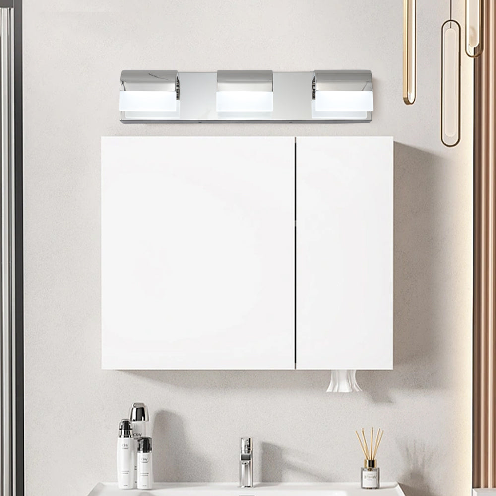 3-Light Chrome LED Vanity Wall Light - view 4