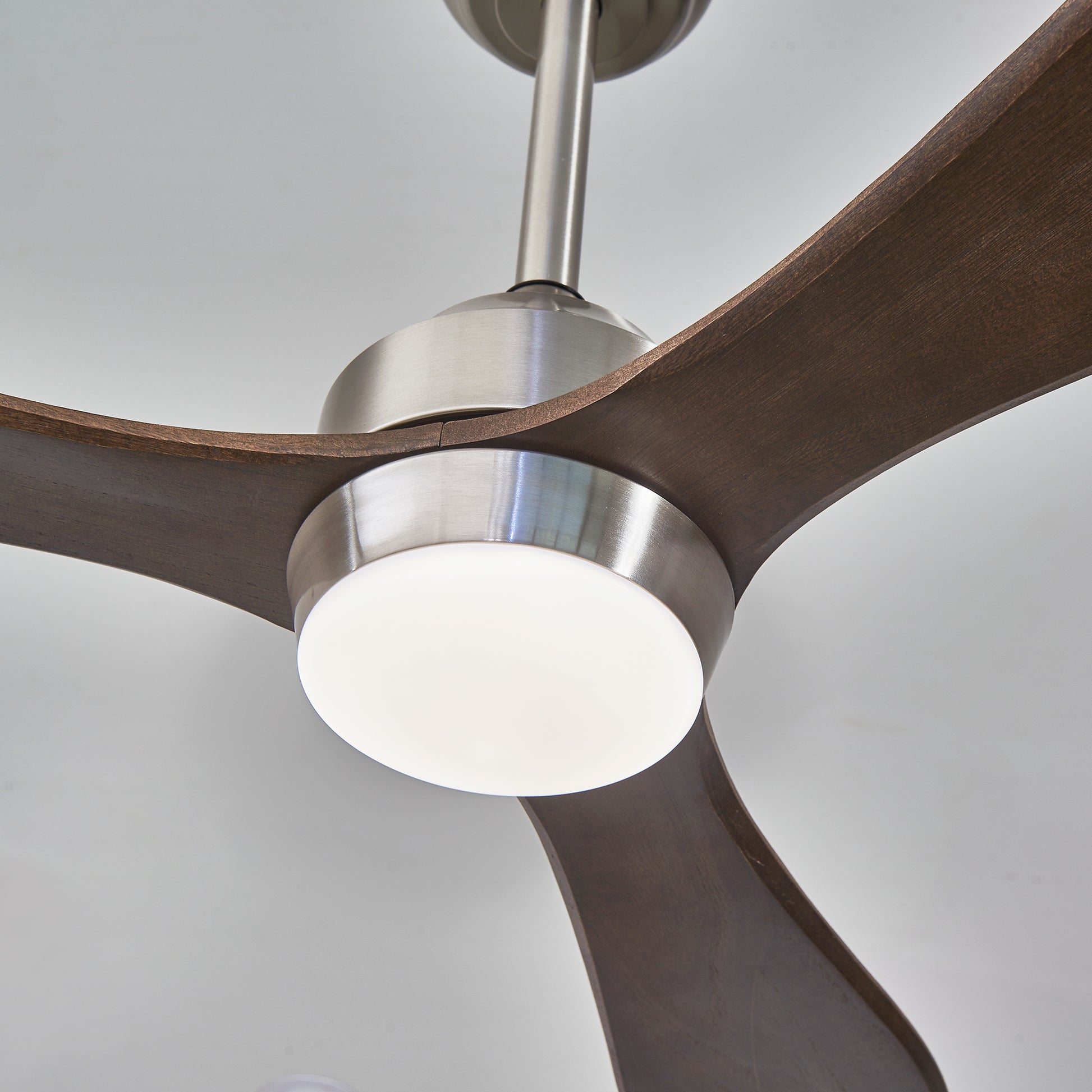 52" Nickel Solid Wood Ceiling Fan with Remote - view 16