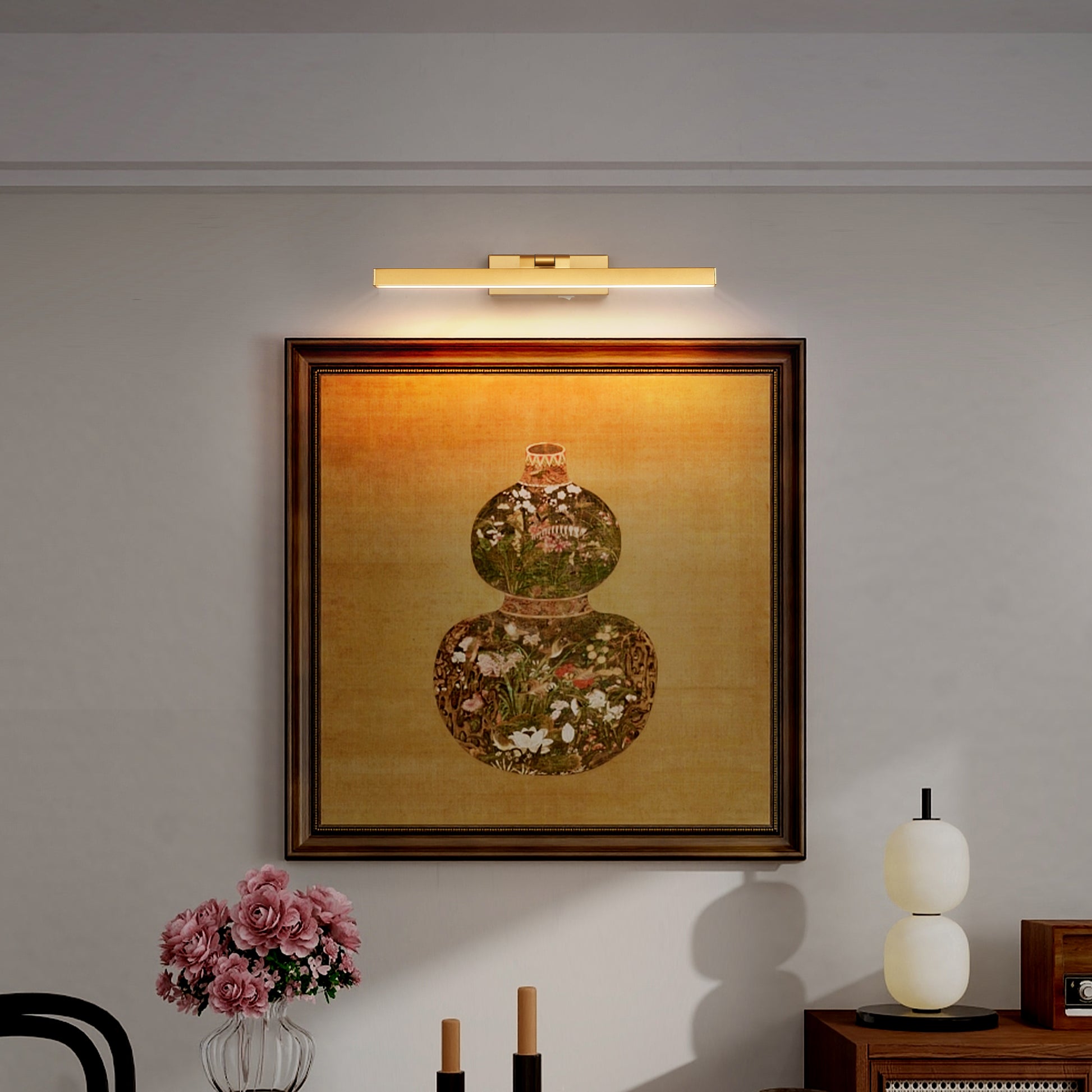 16" Modern Gold Dimmable LED Vanity Light - view 4