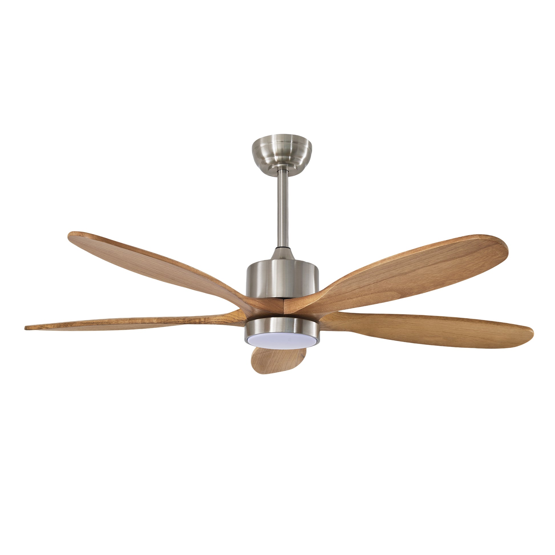 52" Nickel Reversible Ceiling Fan with Light - view 17