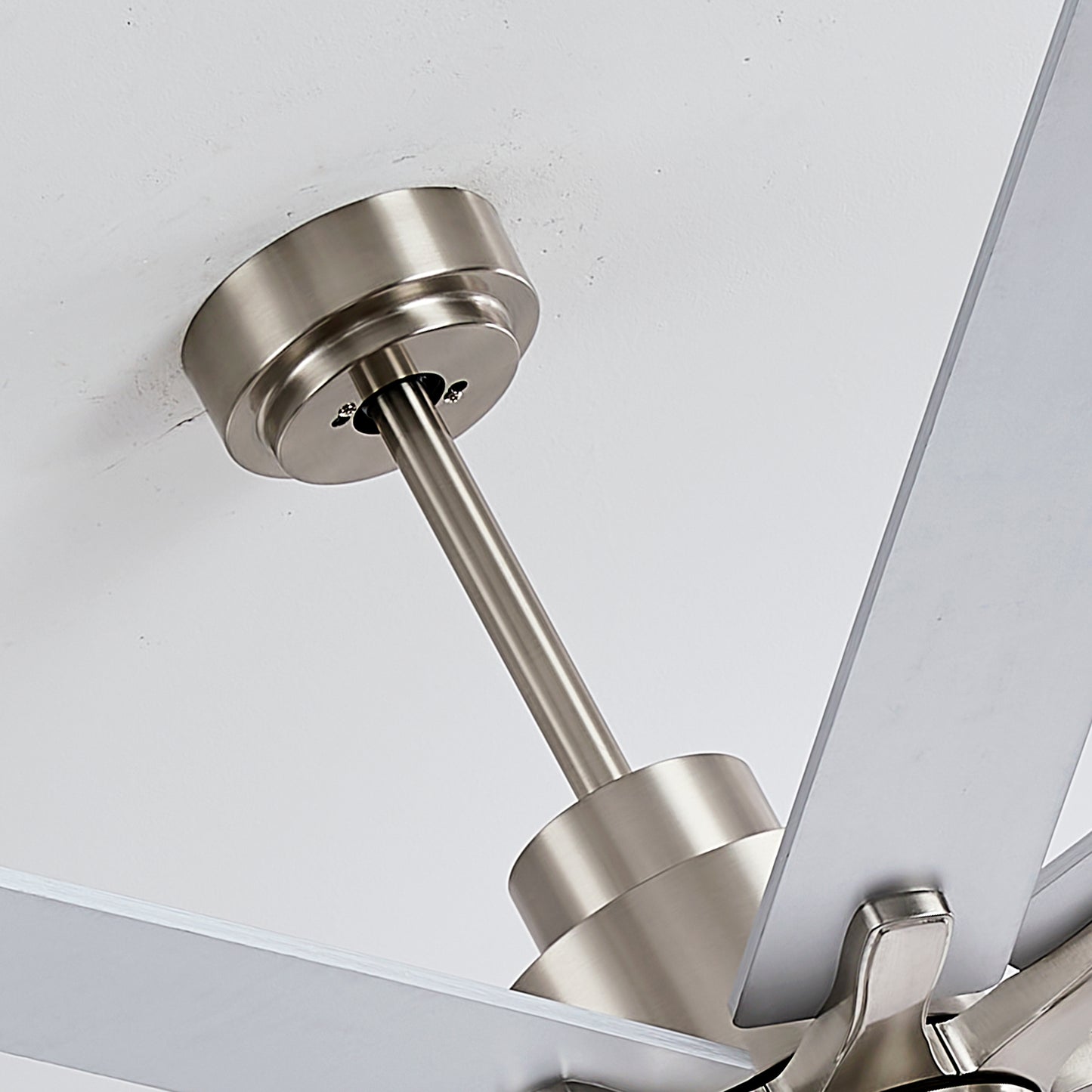 84" Nickel 8-Blade Ceiling Fan with Dimmable LED - view 23