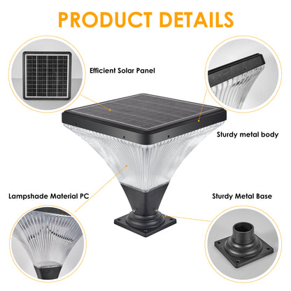 15" Black LED Outdoor Post Light with Remote - view 7