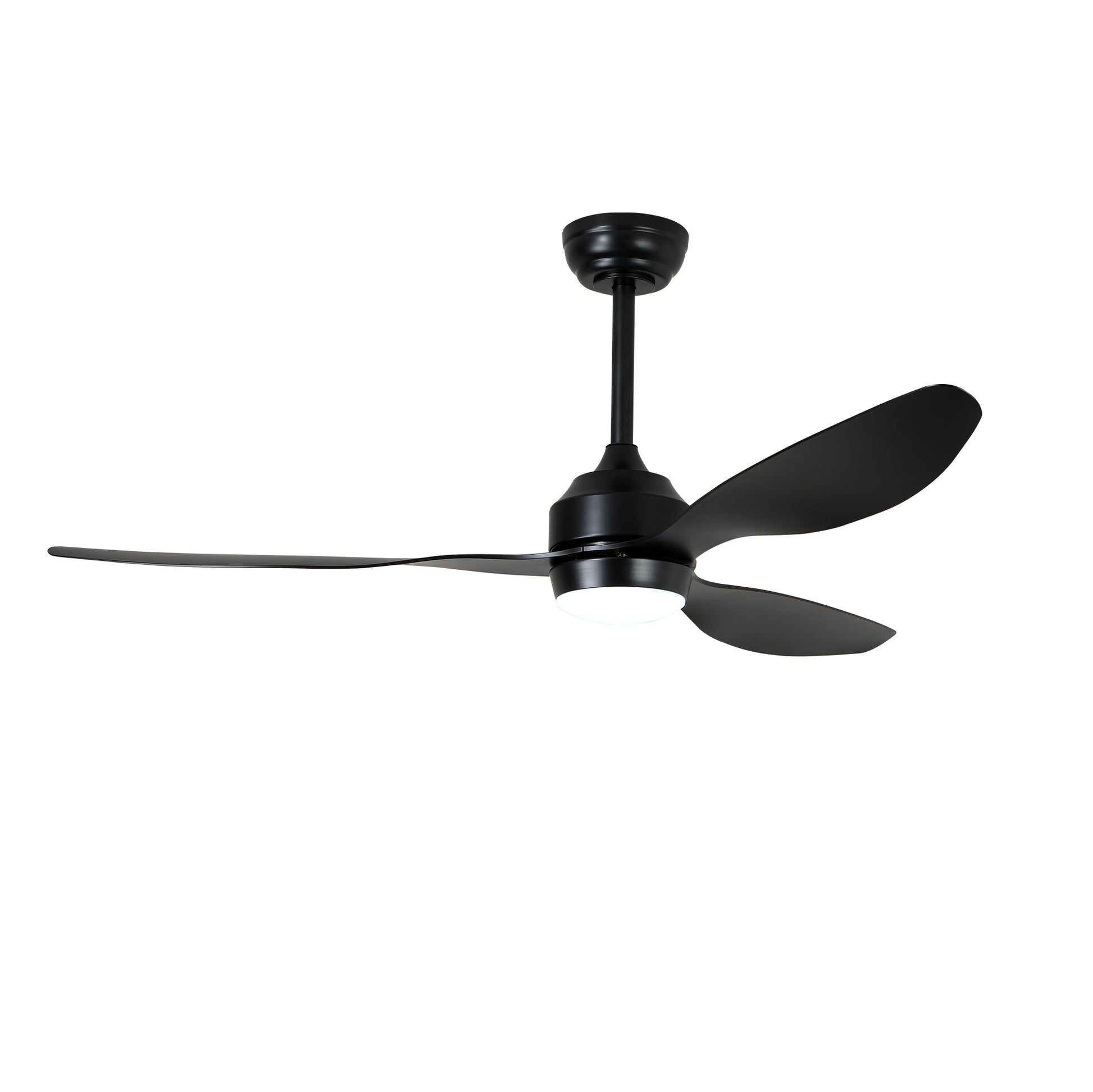 52" Matte Black 3-Blade Ceiling Fan with Light - view 19