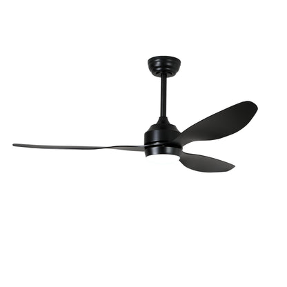 52" Matte Black 3-Blade Ceiling Fan with Light - view 19