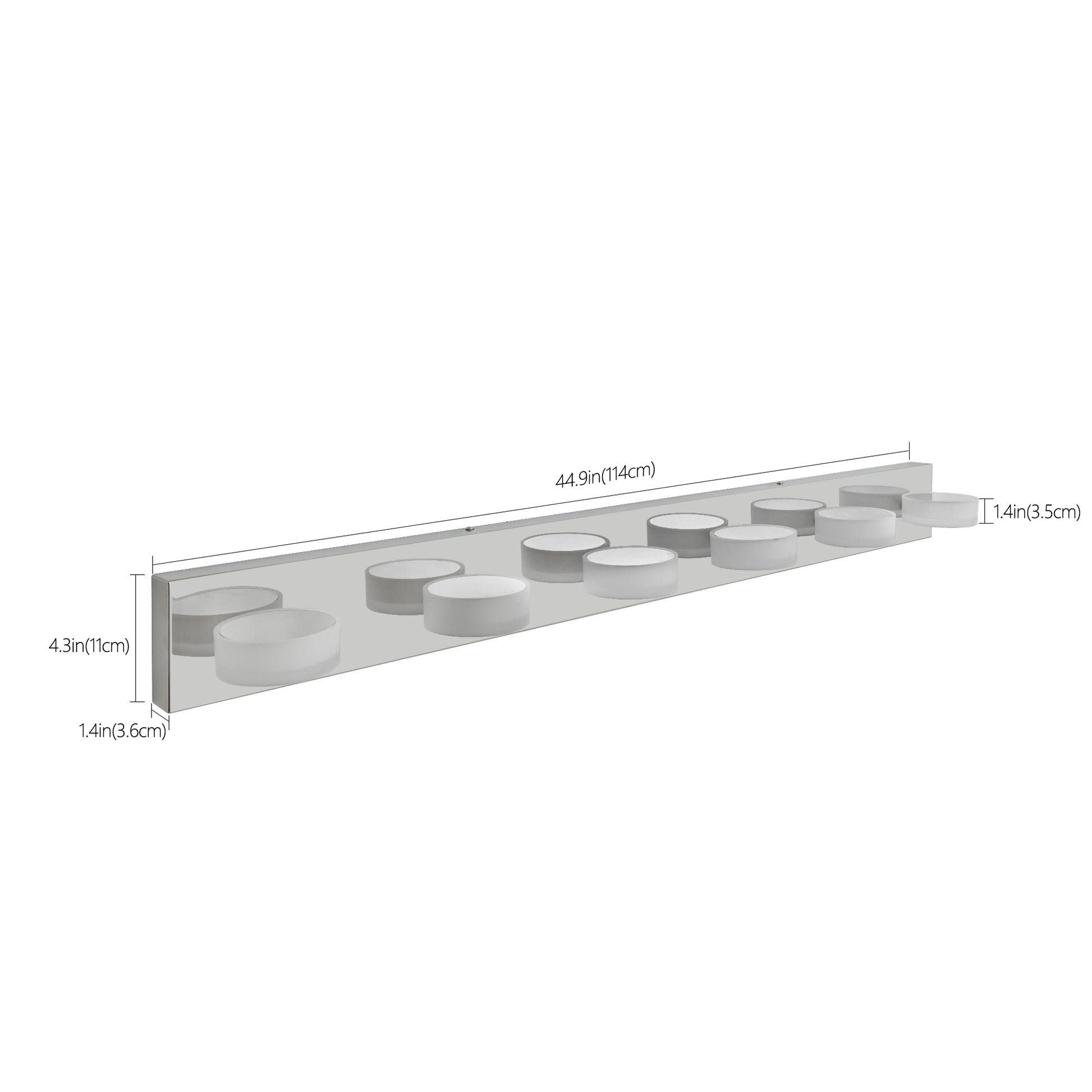 45" 6-Light Chrome LED Vanity Wall Light - view 8