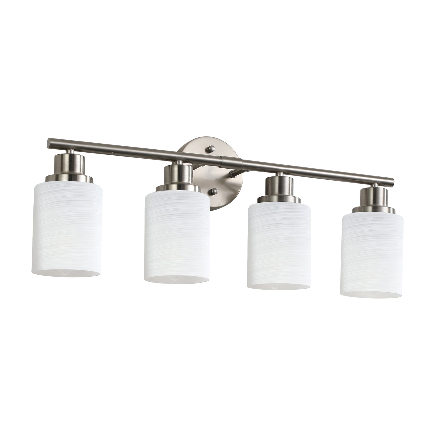24" 4-Light Brushed Nickel Vanity Light with Frosted Glass - view 10