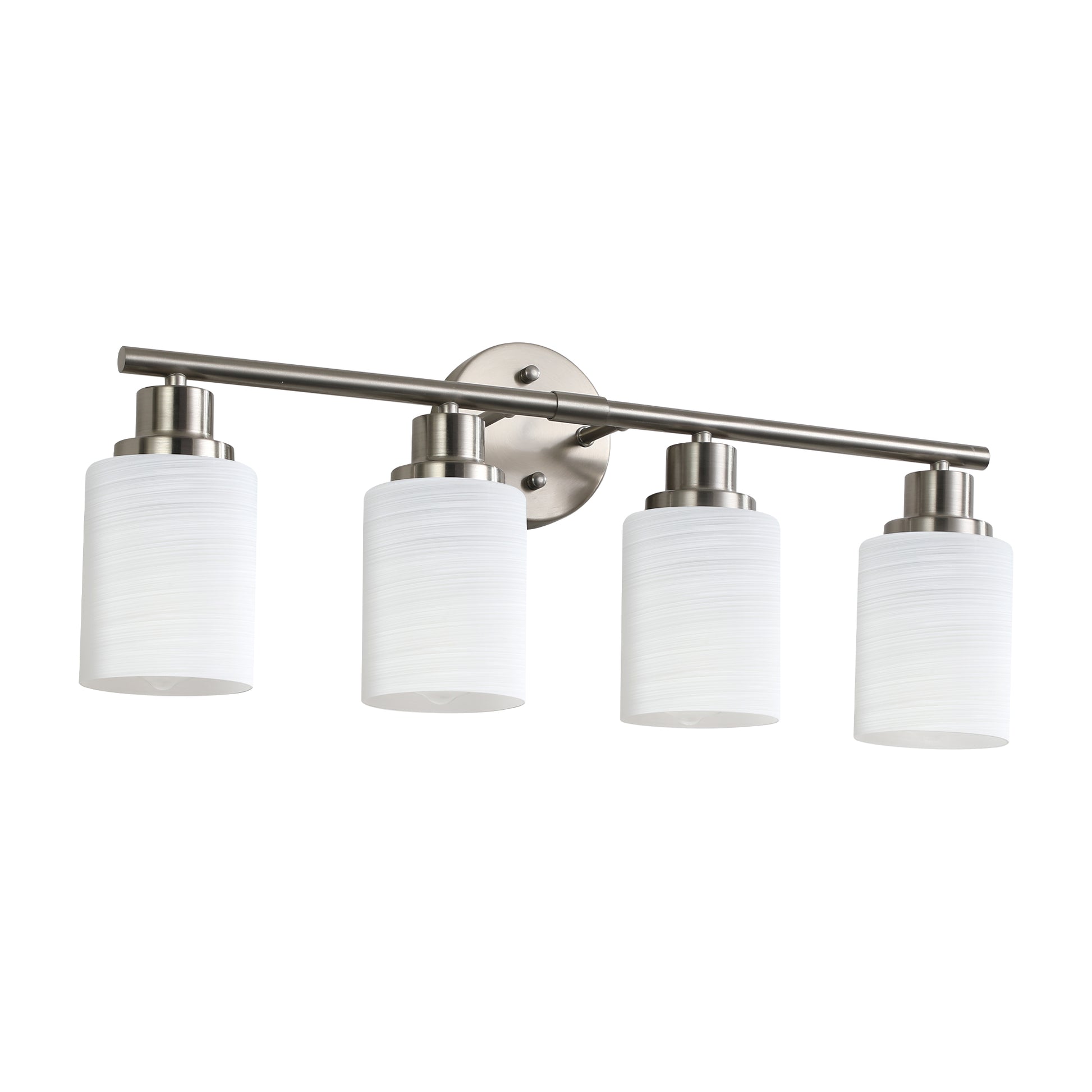 24" 4-Light Brushed Nickel Vanity Light with Frosted Glass - view 10