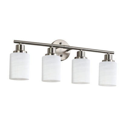 24" 4-Light Brushed Nickel Vanity Light with Frosted Glass - view 10