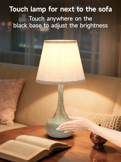 White & Gold Farmhouse Touch Table Lamp, Set of 2 - view 5