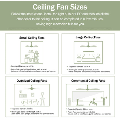 52" Matte Black Solid Wood Ceiling Fan with Remote - view 20
