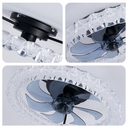 Matte Black Galaxy Ceiling Fan with Dimmable LED - view 15