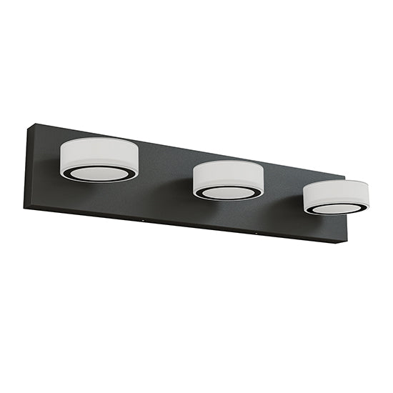 21" Black Round Acrylic LED Vanity Wall Light - view 8