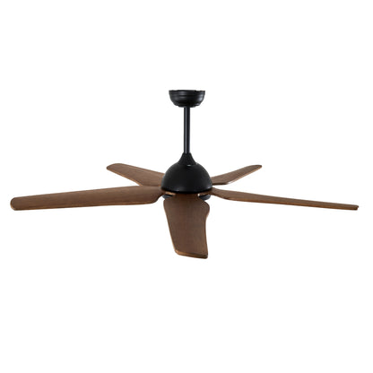 52" Black Brown Reversible Ceiling Fan with Light - view 17