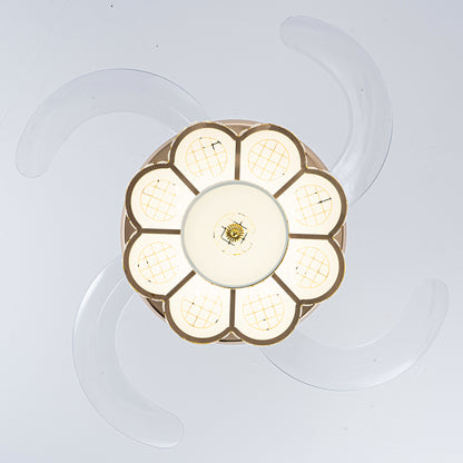 48" Gold Retractable Blade Ceiling Fan with Light & Remote - view 15
