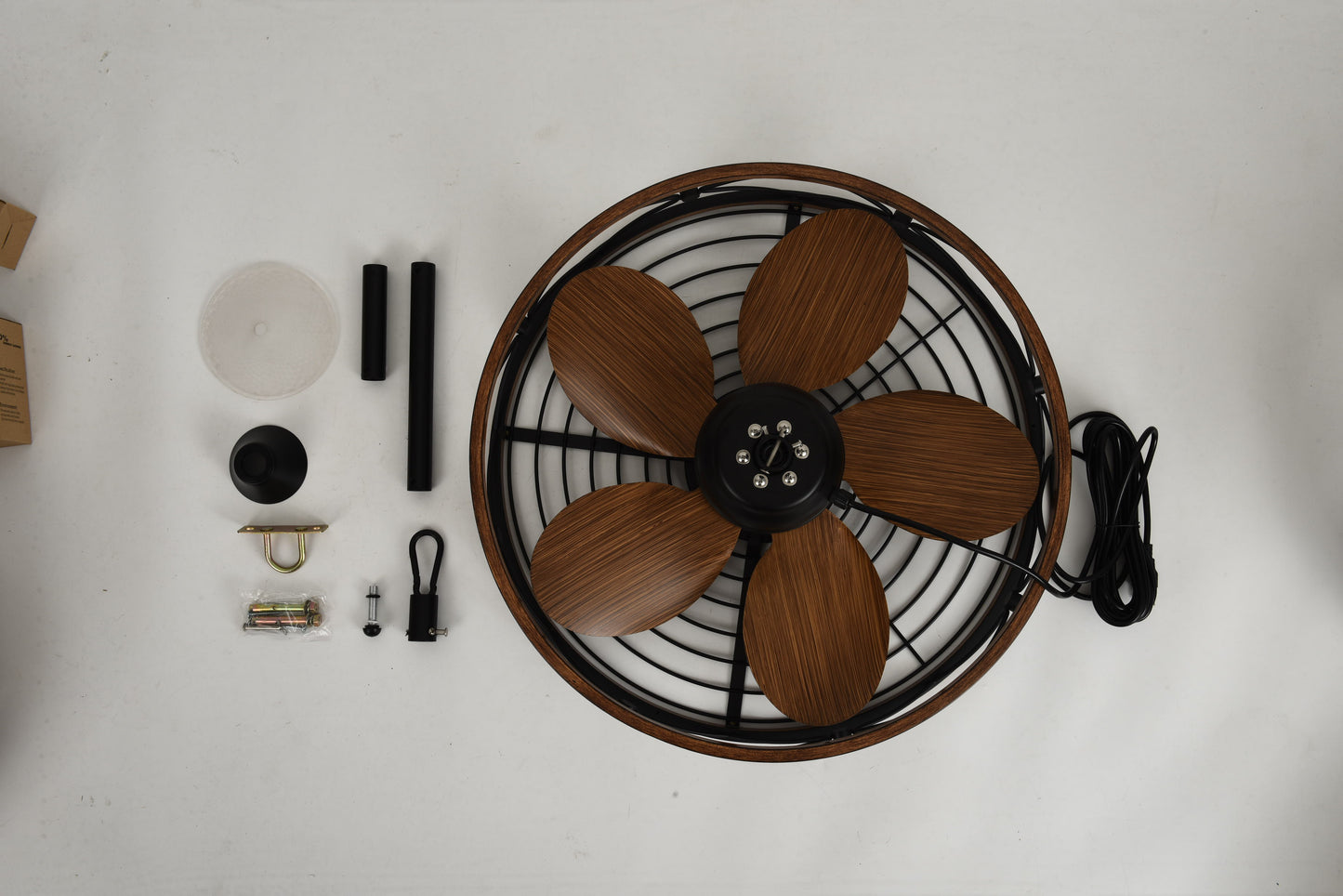20" Matte Black Outdoor Ceiling Fan with Light and Remote - view 18