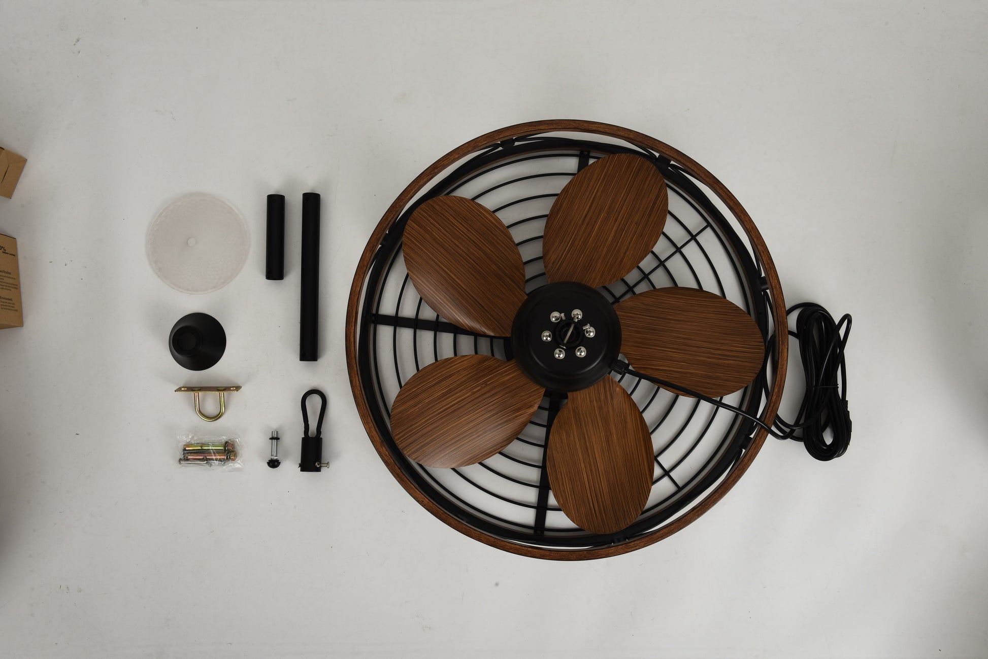 20" Matte Black Outdoor Ceiling Fan with Light and Remote - view 18