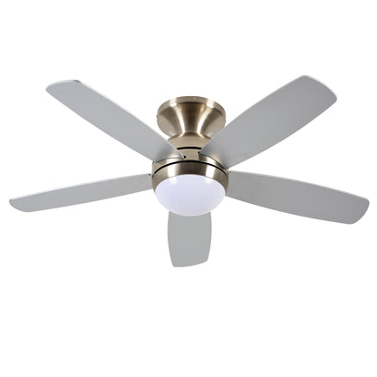 52" Satin Nickel Plywood Blade Ceiling Fan with Remote - view 21