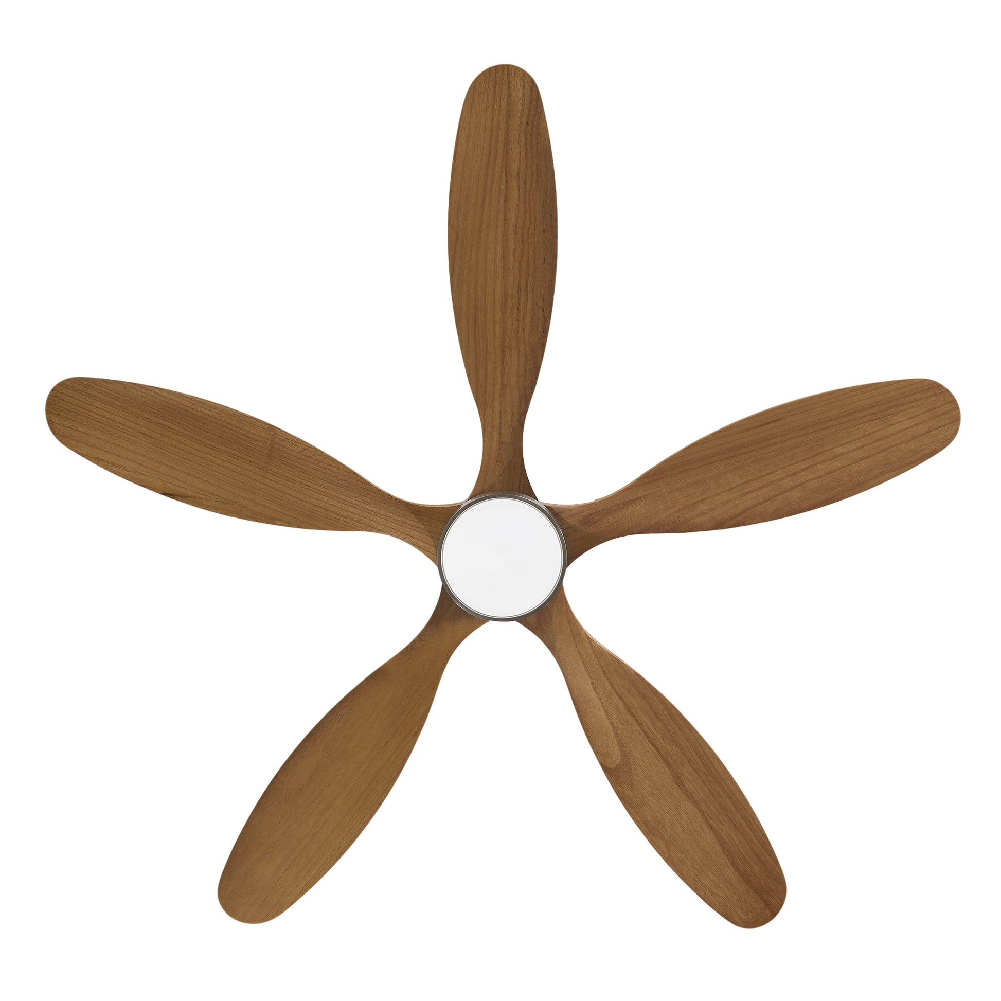 52" Nickel Reversible Ceiling Fan with Light - view 19