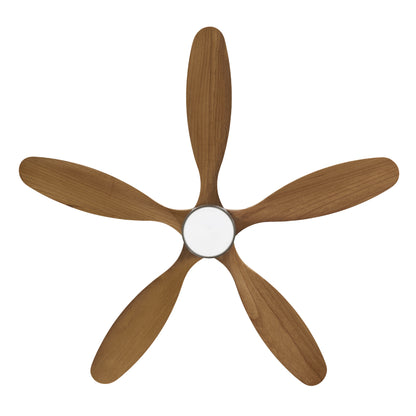 52" Nickel Reversible Ceiling Fan with Light - view 19