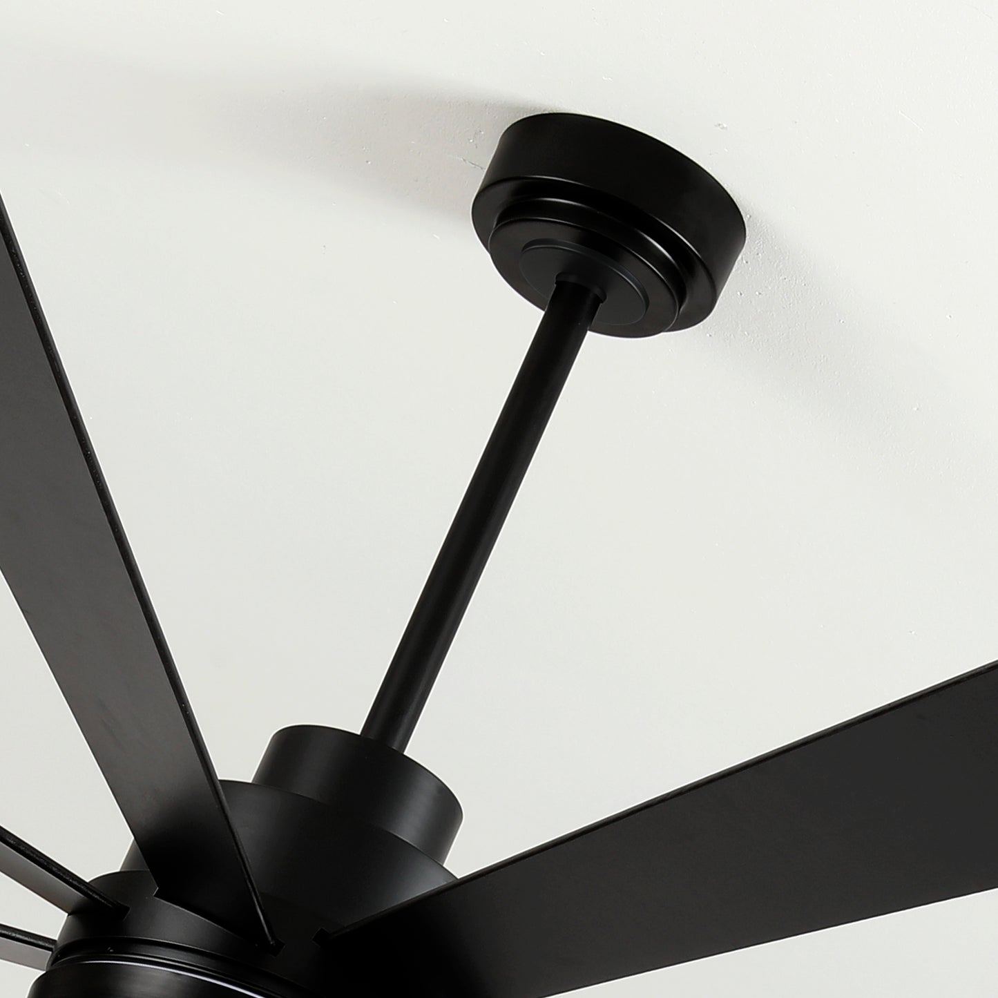 72" Matte Black 8-Blade Ceiling Fan with Dimmable LED - view 19