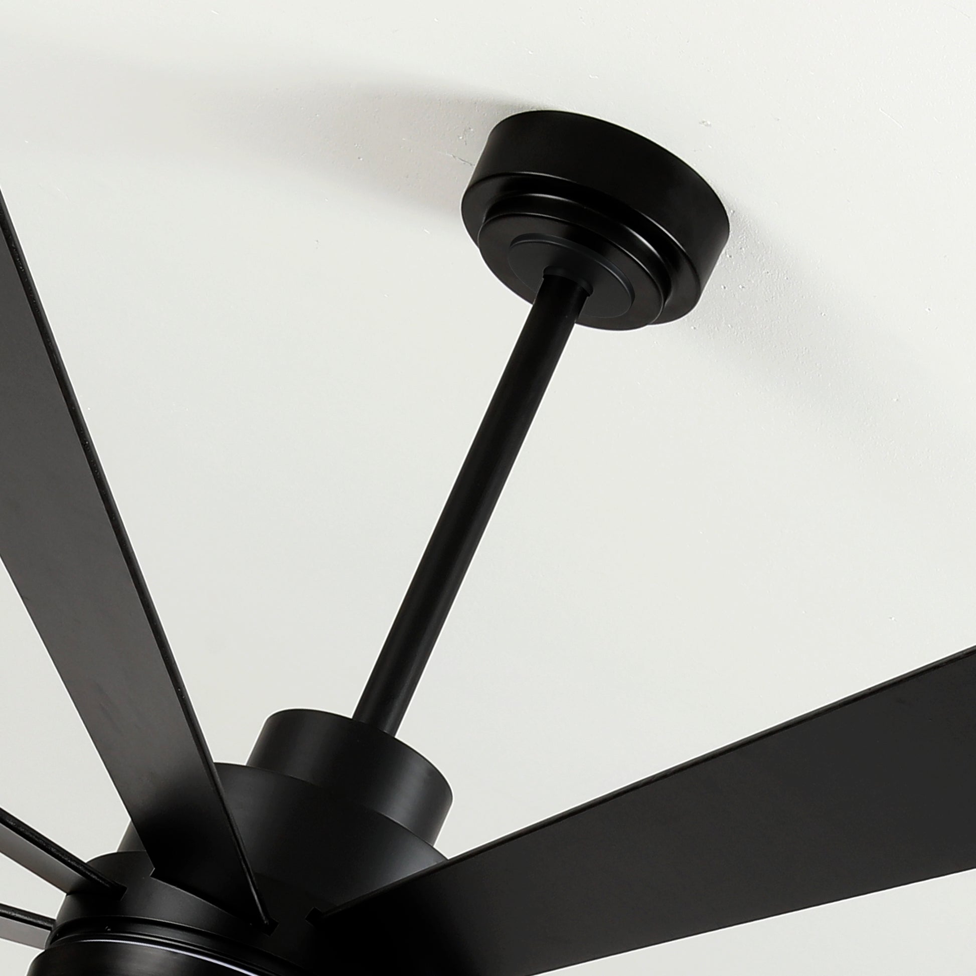72" Matte Black 8-Blade Ceiling Fan with Dimmable LED - view 19