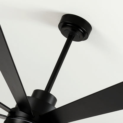 72" Matte Black 8-Blade Ceiling Fan with Dimmable LED - view 19