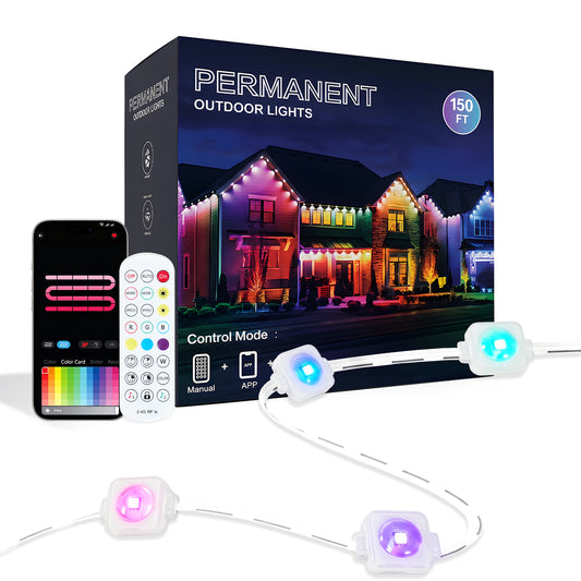 150ft RGB Permanent Outdoor Eaves Light with Remote
