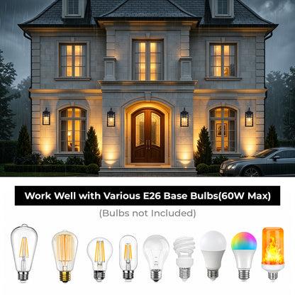 18" Matte Black Sawtooth Outdoor Wall Light with Clear Glass - view 6