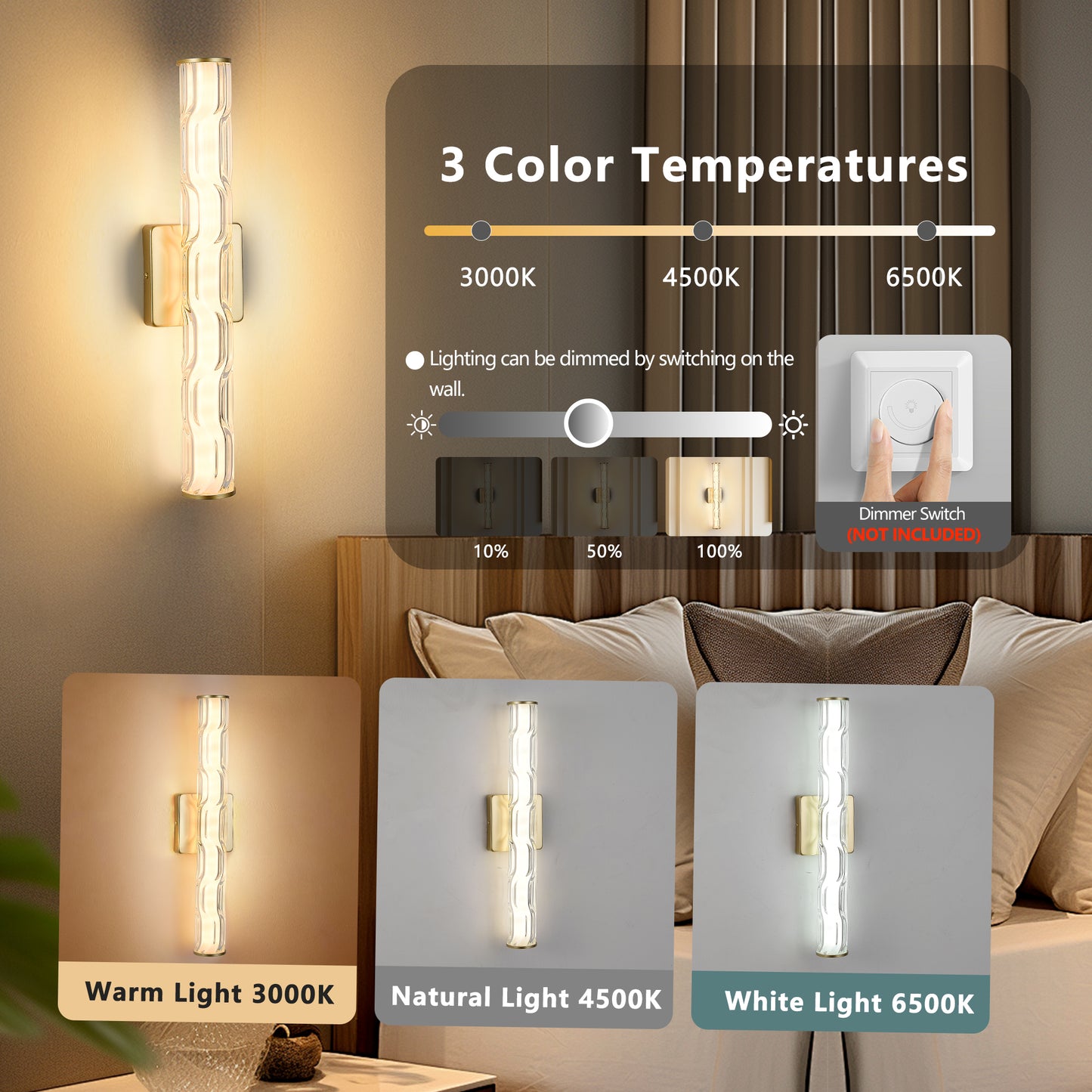 19.7"H Gold Crystal Wall Sconce, Set of 2 - view 7